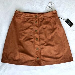 Faux suede skirt